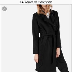 Almost new Everlane Black the Wool Coat US Size XS
